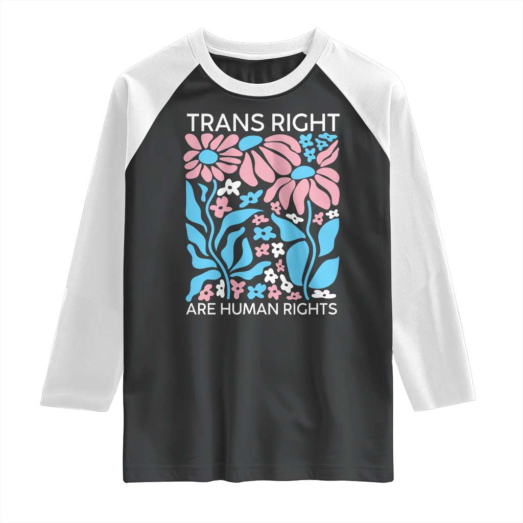 Trans Rights Raglan Shirt Protect Trans Social Justice LGBT - Wonder Print Shop