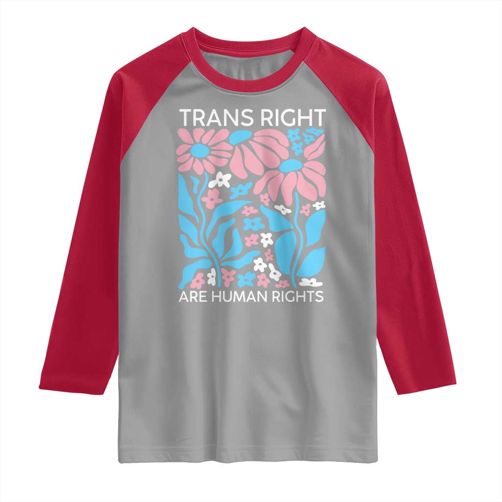 Trans Rights Raglan Shirt Protect Trans Social Justice LGBT - Wonder Print Shop
