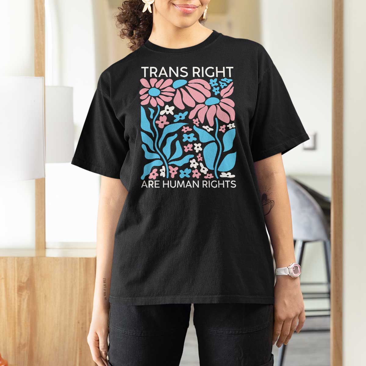 Trans Rights T Shirt For Women Protect Trans Social Justice LGBT - Wonder Print Shop