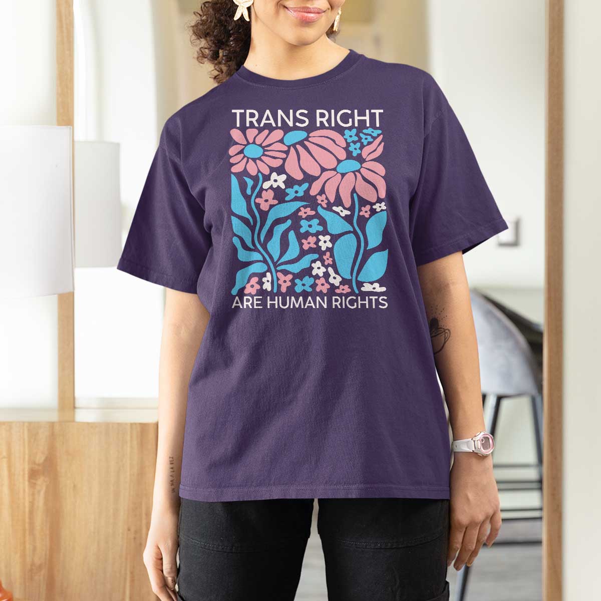 Trans Rights T Shirt For Women Protect Trans Social Justice LGBT - Wonder Print Shop