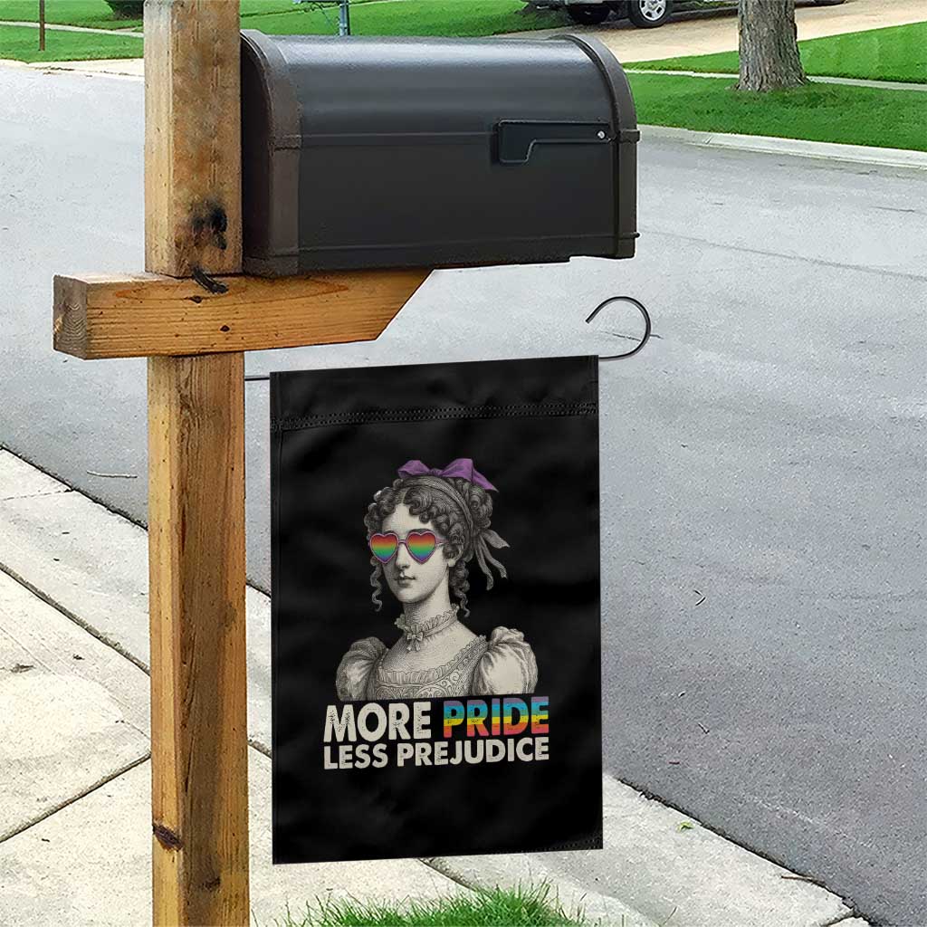 More Pride Less Prejudice Garden Flag LGBTQ Proud Ally Pride Month - Wonder Print Shop