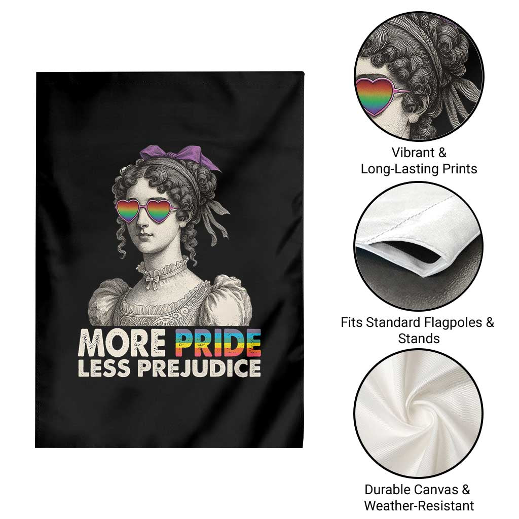 More Pride Less Prejudice Garden Flag LGBTQ Proud Ally Pride Month - Wonder Print Shop