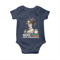 More Pride Less Prejudice Baby Onesie LGBTQ Proud Ally Pride Month - Wonder Print Shop
