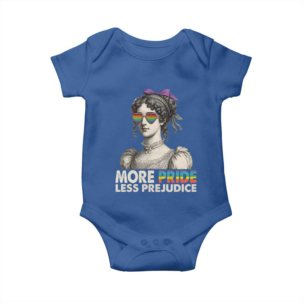 More Pride Less Prejudice Baby Onesie LGBTQ Proud Ally Pride Month - Wonder Print Shop