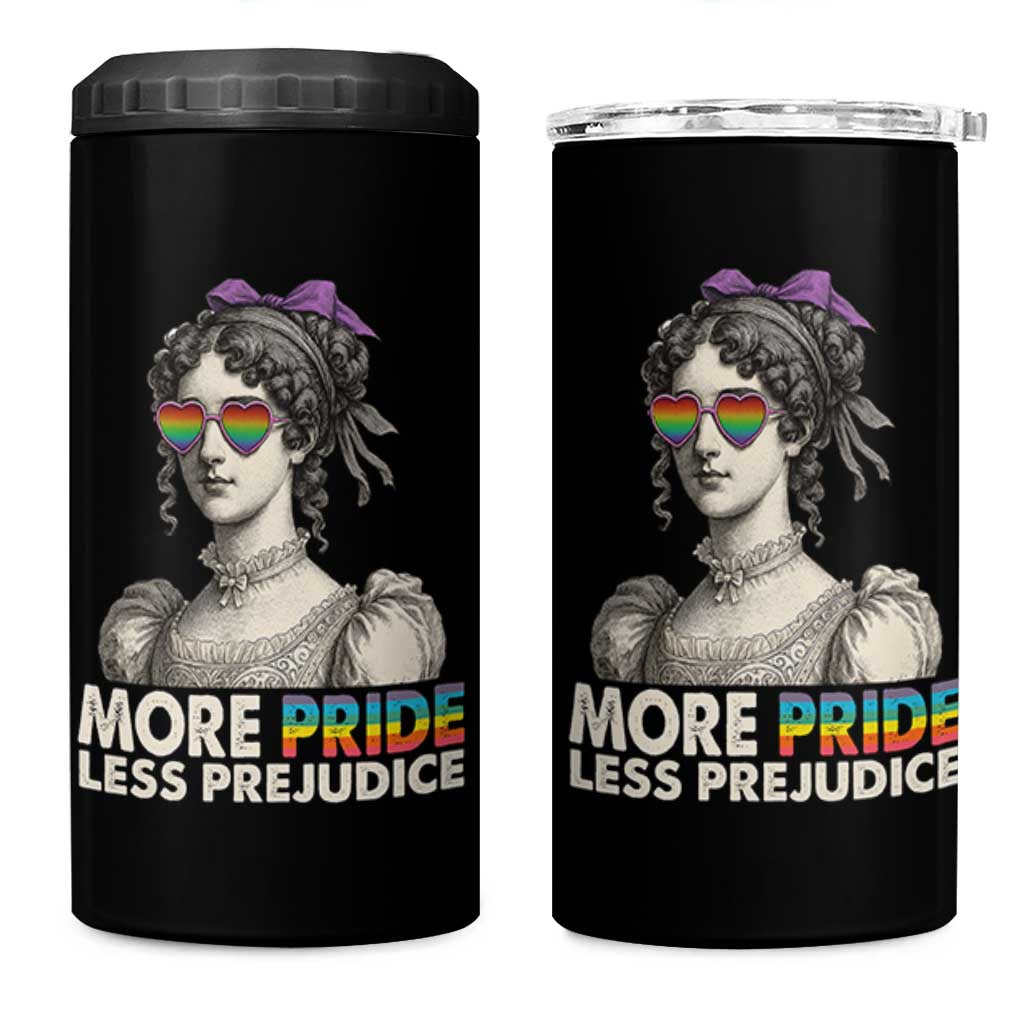 More Pride Less Prejudice 4 in 1 Can Cooler Tumbler LGBTQ Proud Ally Pride Month - Wonder Print Shop
