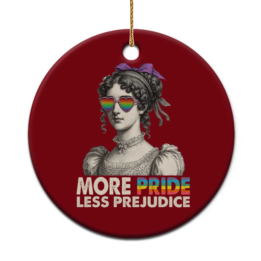 More Pride Less Prejudice Ceramic Ornament LGBTQ Proud Ally Pride Month - Wonder Print Shop