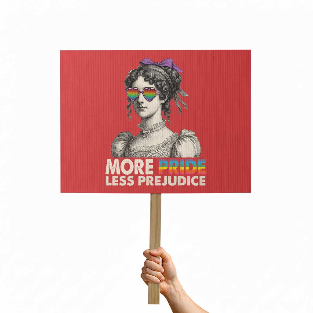 More Pride Less Prejudice Protest Sign LGBTQ Proud Ally Pride Month - Wonder Print Shop