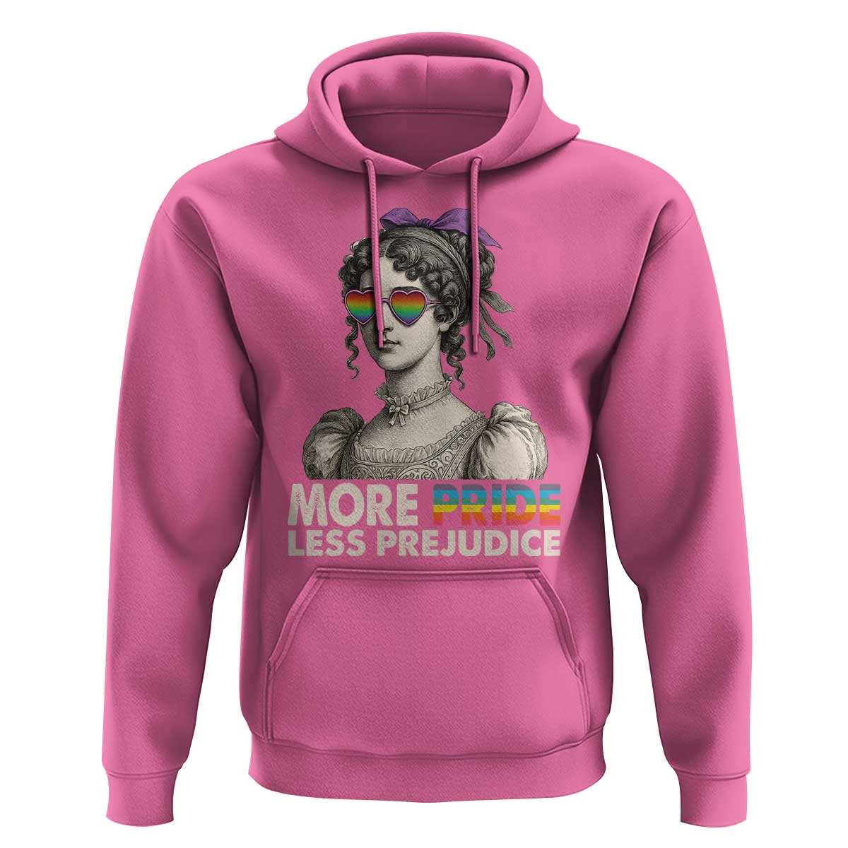More Pride Less Prejudice Hoodie LGBTQ Proud Ally Pride Month - Wonder Print Shop