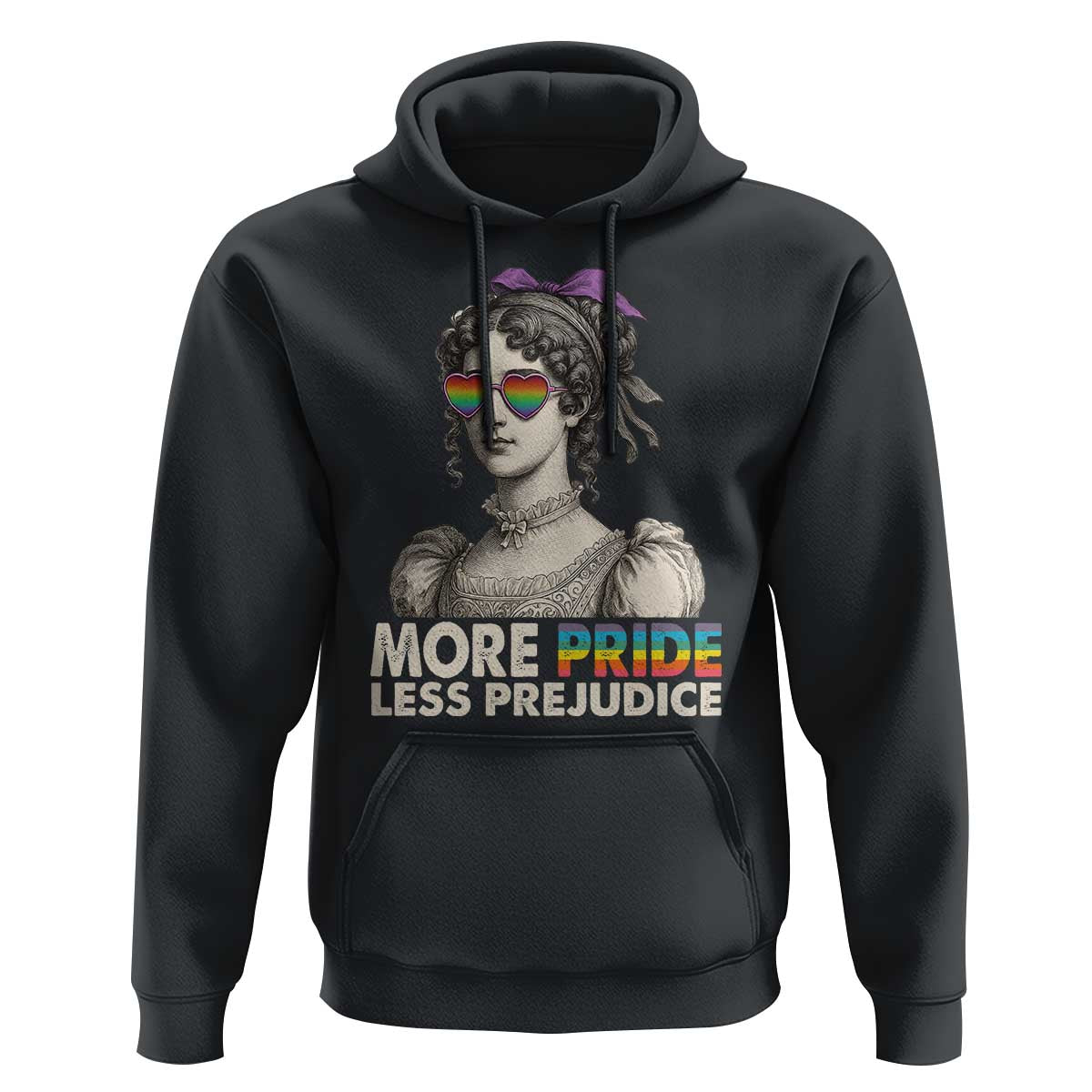 More Pride Less Prejudice Hoodie LGBTQ Proud Ally Pride Month - Wonder Print Shop