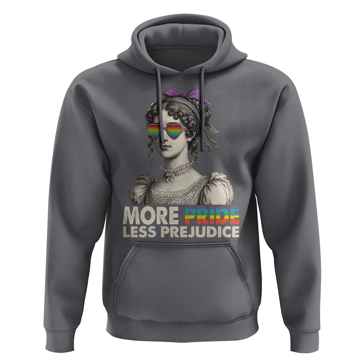 More Pride Less Prejudice Hoodie LGBTQ Proud Ally Pride Month - Wonder Print Shop
