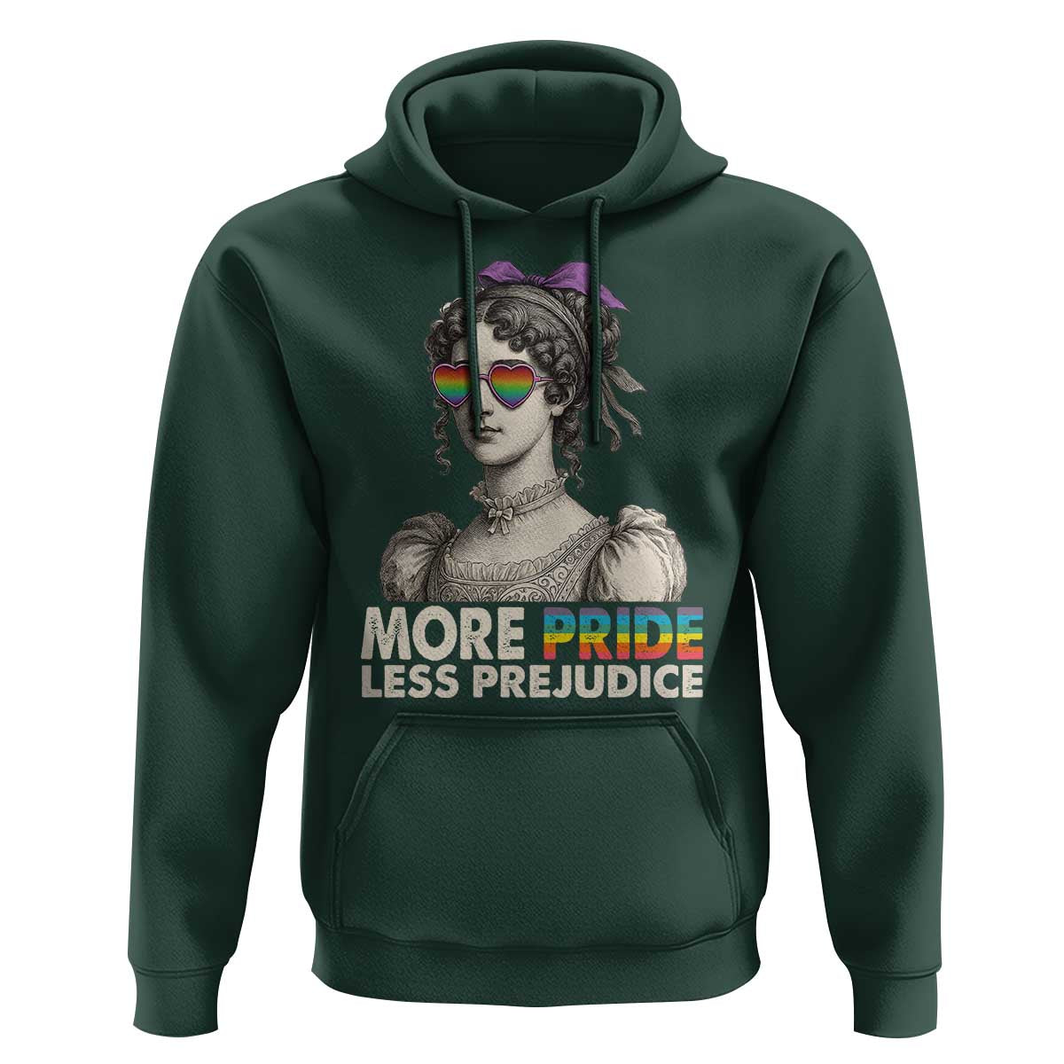 More Pride Less Prejudice Hoodie LGBTQ Proud Ally Pride Month - Wonder Print Shop