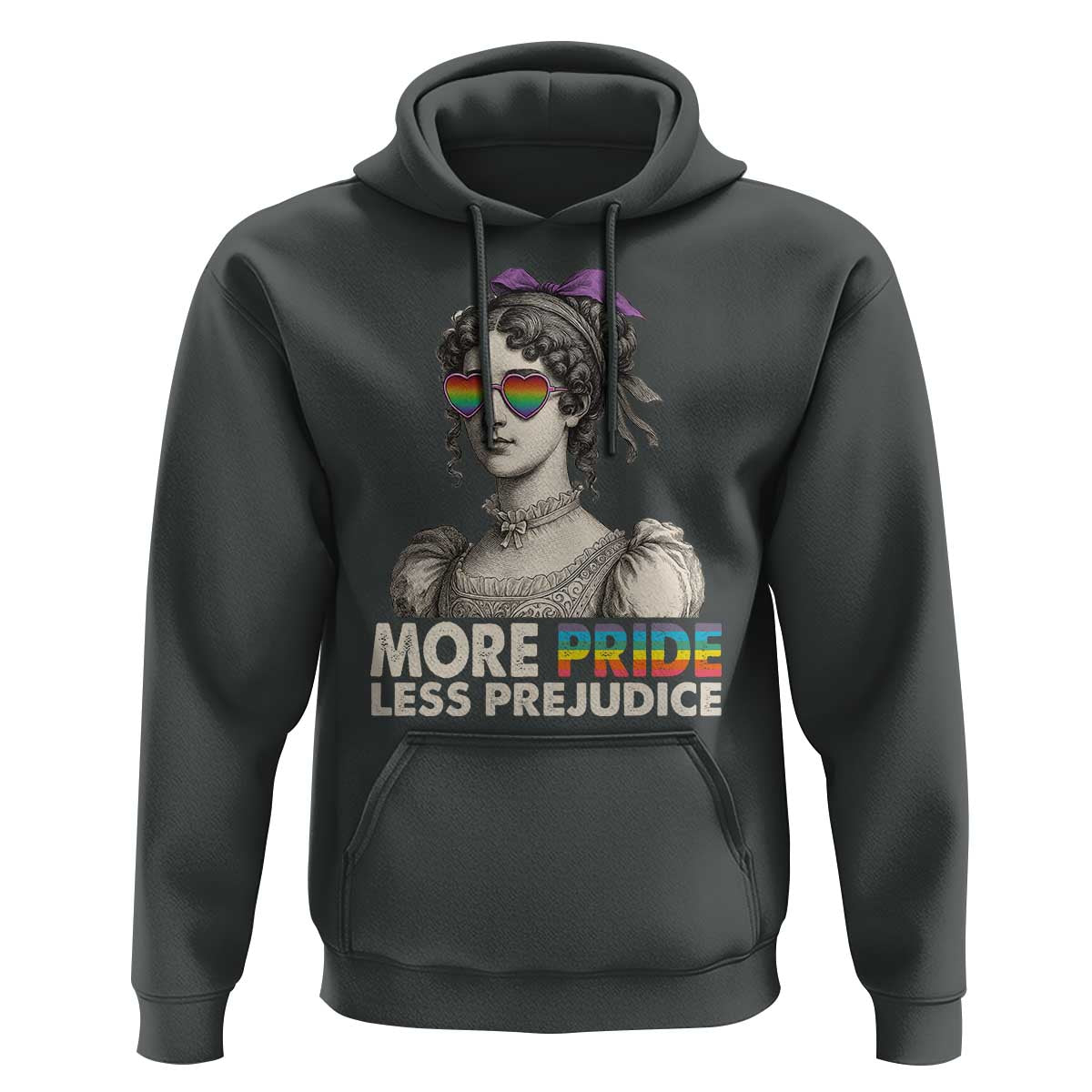More Pride Less Prejudice Hoodie LGBTQ Proud Ally Pride Month - Wonder Print Shop