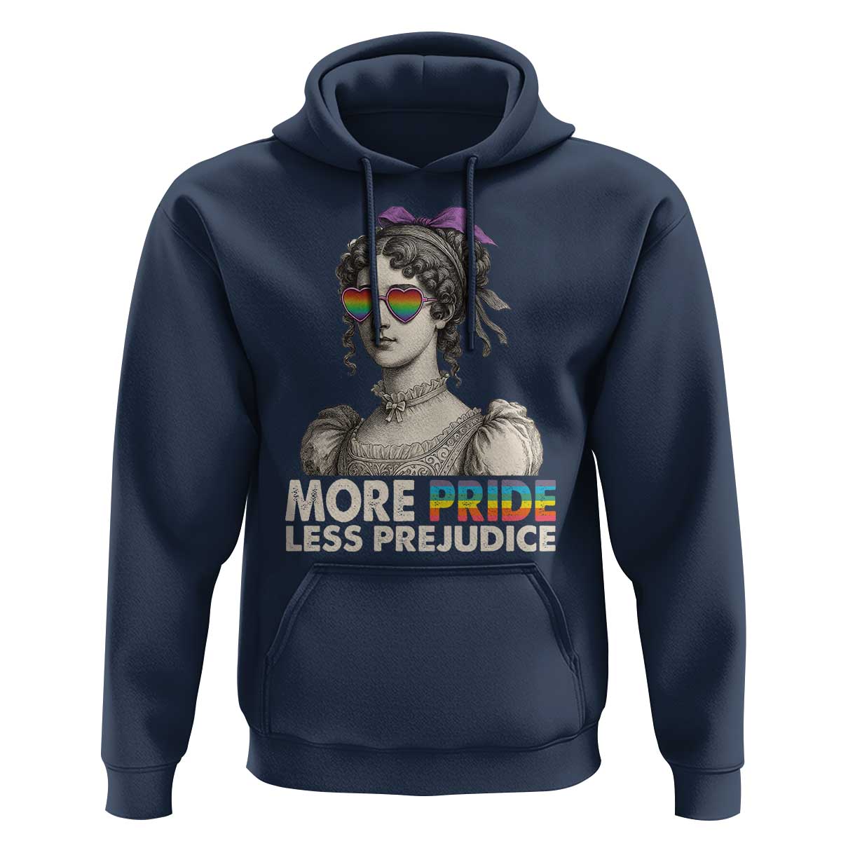 More Pride Less Prejudice Hoodie LGBTQ Proud Ally Pride Month - Wonder Print Shop