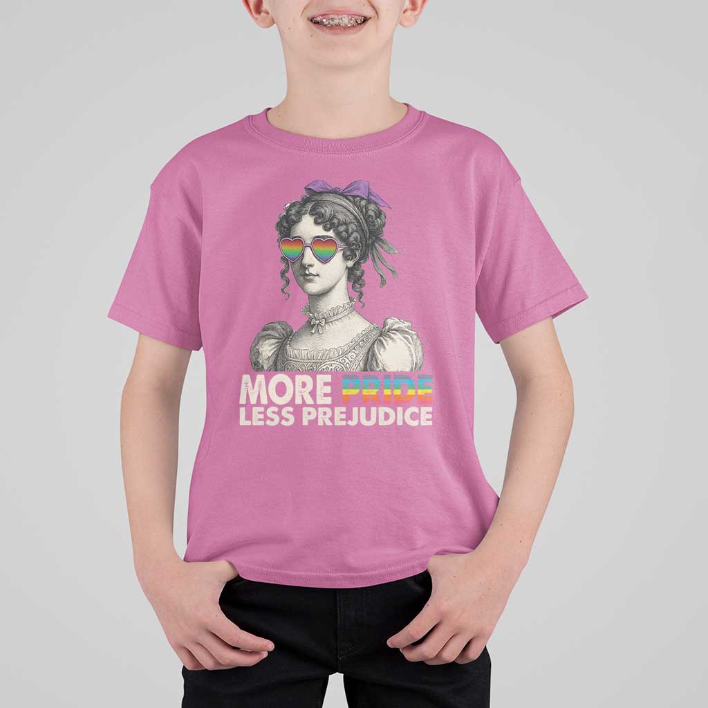 More Pride Less Prejudice T Shirt For Kid LGBTQ Proud Ally Pride Month - Wonder Print Shop
