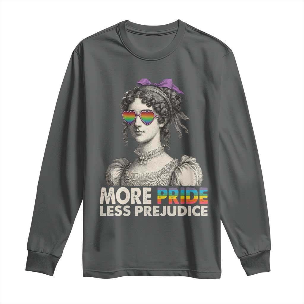 More Pride Less Prejudice Long Sleeve Shirt LGBTQ Proud Ally Pride Month - Wonder Print Shop