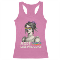 More Pride Less Prejudice Racerback Tank Top LGBTQ Proud Ally Pride Month - Wonder Print Shop