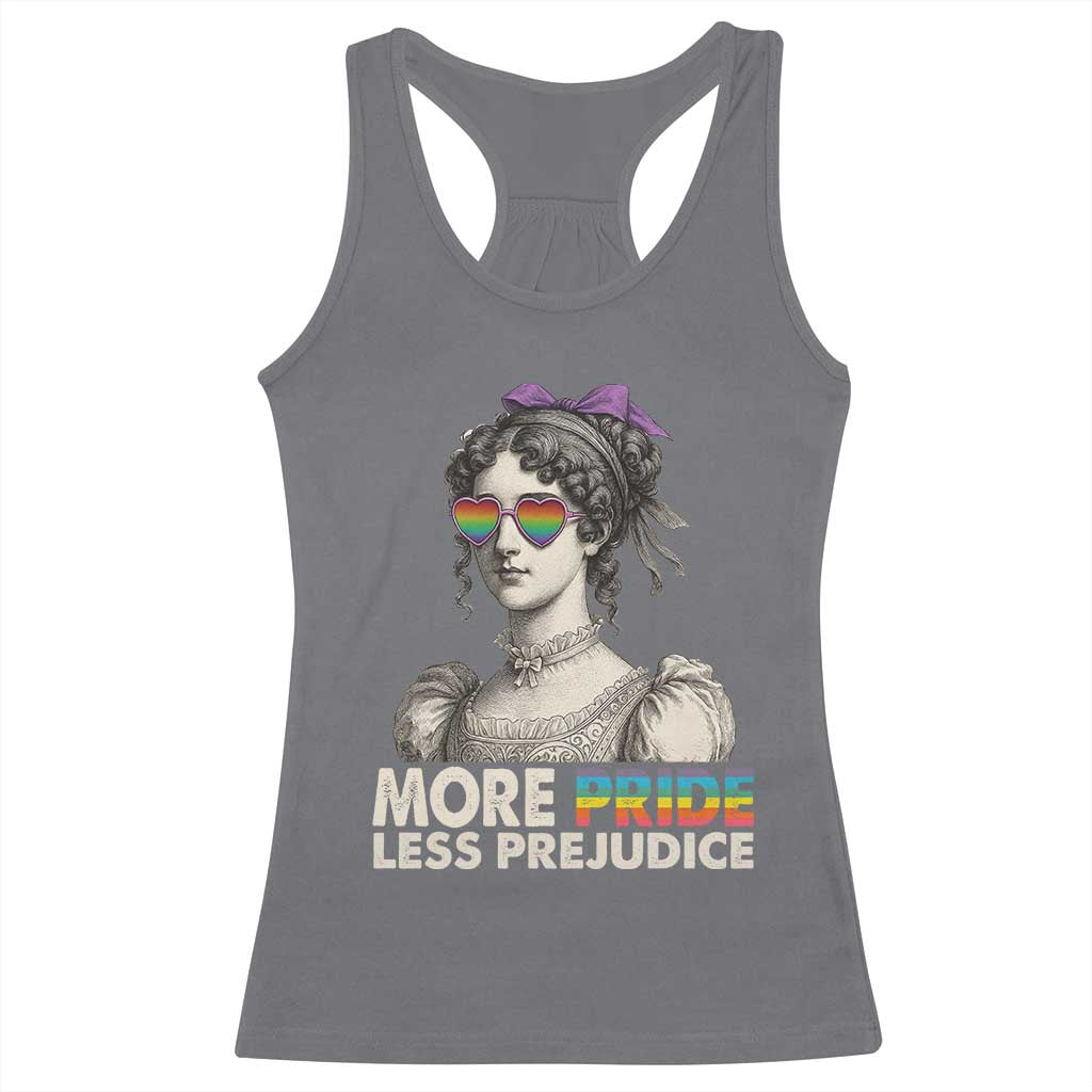 More Pride Less Prejudice Racerback Tank Top LGBTQ Proud Ally Pride Month - Wonder Print Shop