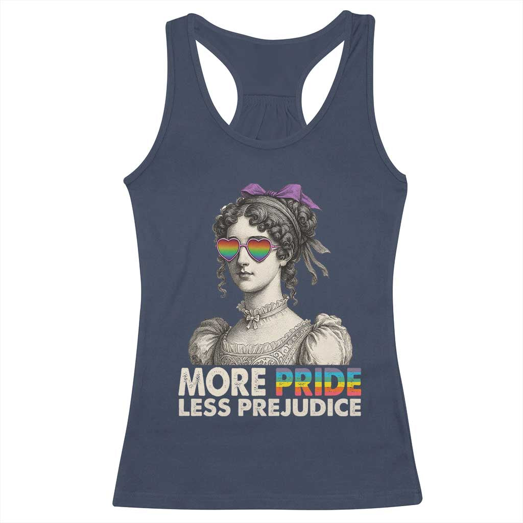 More Pride Less Prejudice Racerback Tank Top LGBTQ Proud Ally Pride Month - Wonder Print Shop