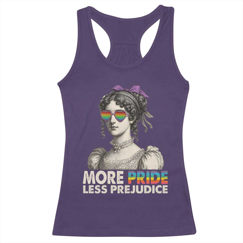 More Pride Less Prejudice Racerback Tank Top LGBTQ Proud Ally Pride Month - Wonder Print Shop