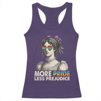 More Pride Less Prejudice Racerback Tank Top LGBTQ Proud Ally Pride Month - Wonder Print Shop