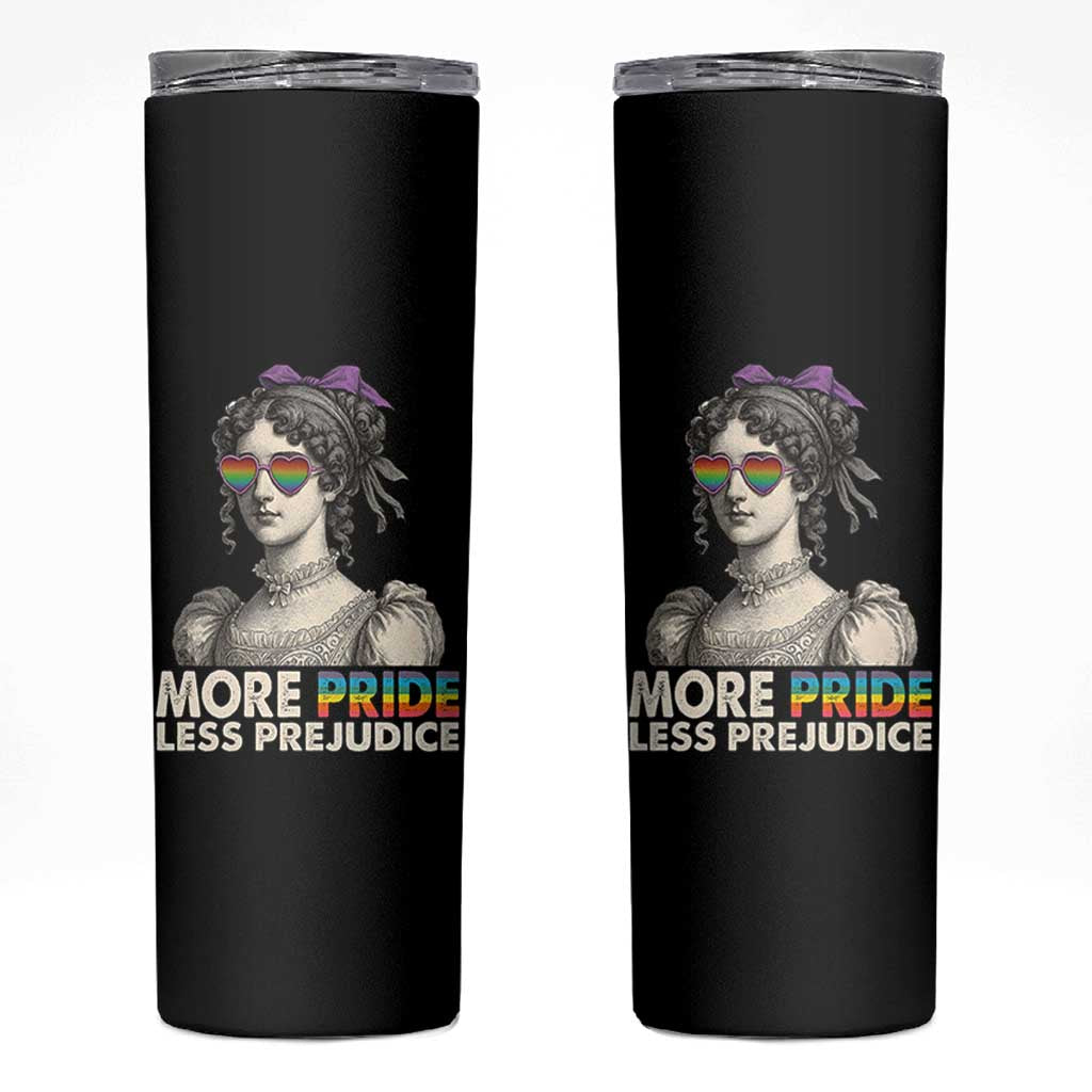 More Pride Less Prejudice Skinny Tumbler LGBTQ Proud Ally Pride Month - Wonder Print Shop