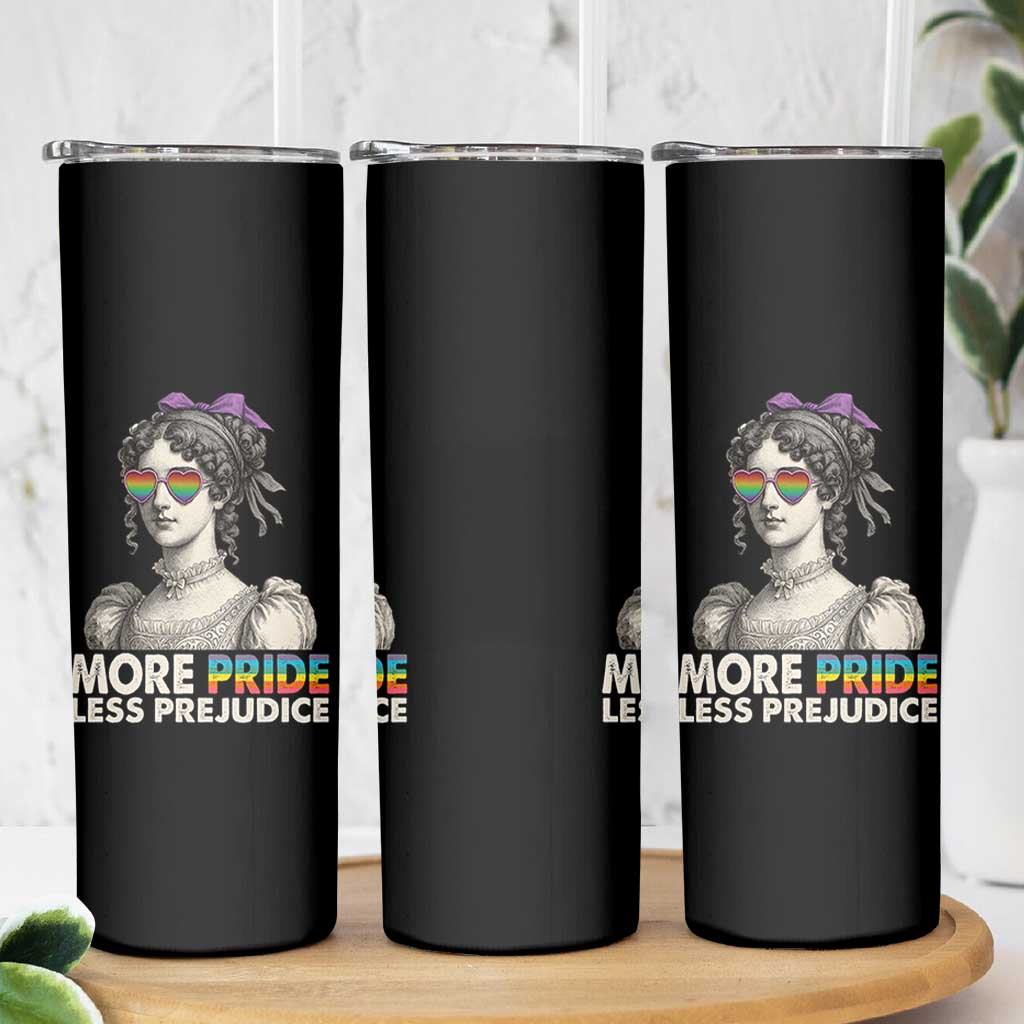 More Pride Less Prejudice Skinny Tumbler LGBTQ Proud Ally Pride Month - Wonder Print Shop