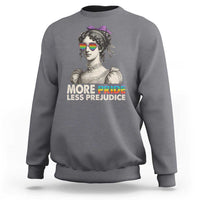 More Pride Less Prejudice Sweatshirt LGBTQ Proud Ally Pride Month - Wonder Print Shop