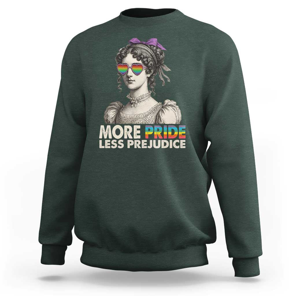 More Pride Less Prejudice Sweatshirt LGBTQ Proud Ally Pride Month - Wonder Print Shop