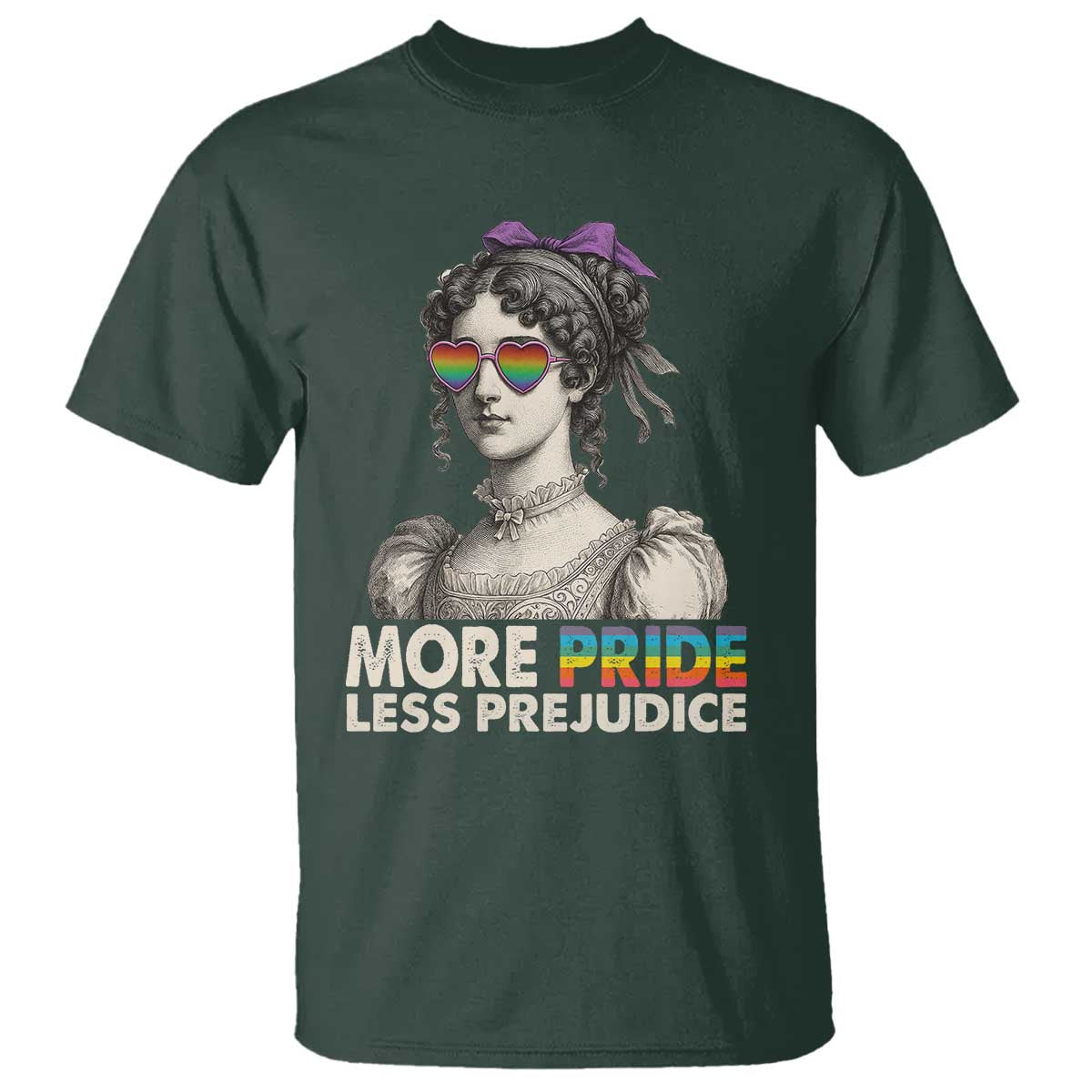 More Pride Less Prejudice T Shirt LGBTQ Proud Ally Pride Month - Wonder Print Shop