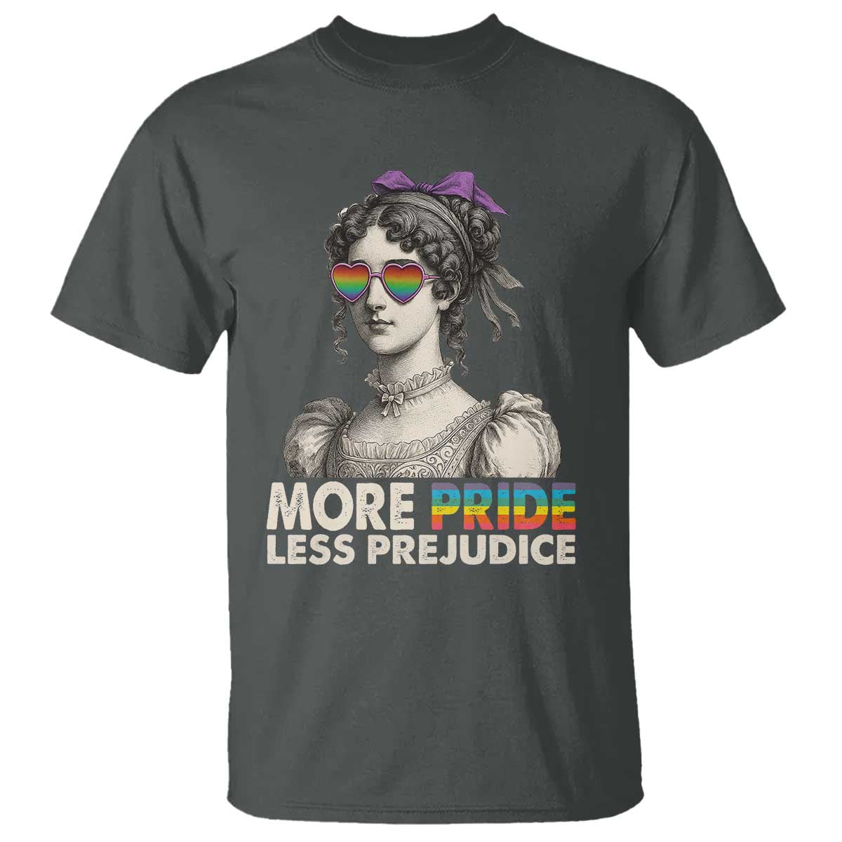 More Pride Less Prejudice T Shirt LGBTQ Proud Ally Pride Month - Wonder Print Shop