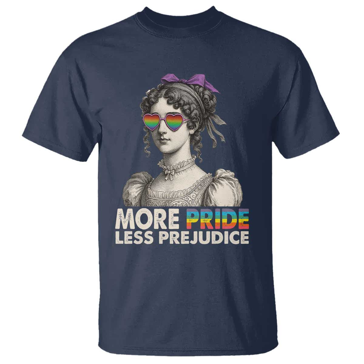 More Pride Less Prejudice T Shirt LGBTQ Proud Ally Pride Month - Wonder Print Shop