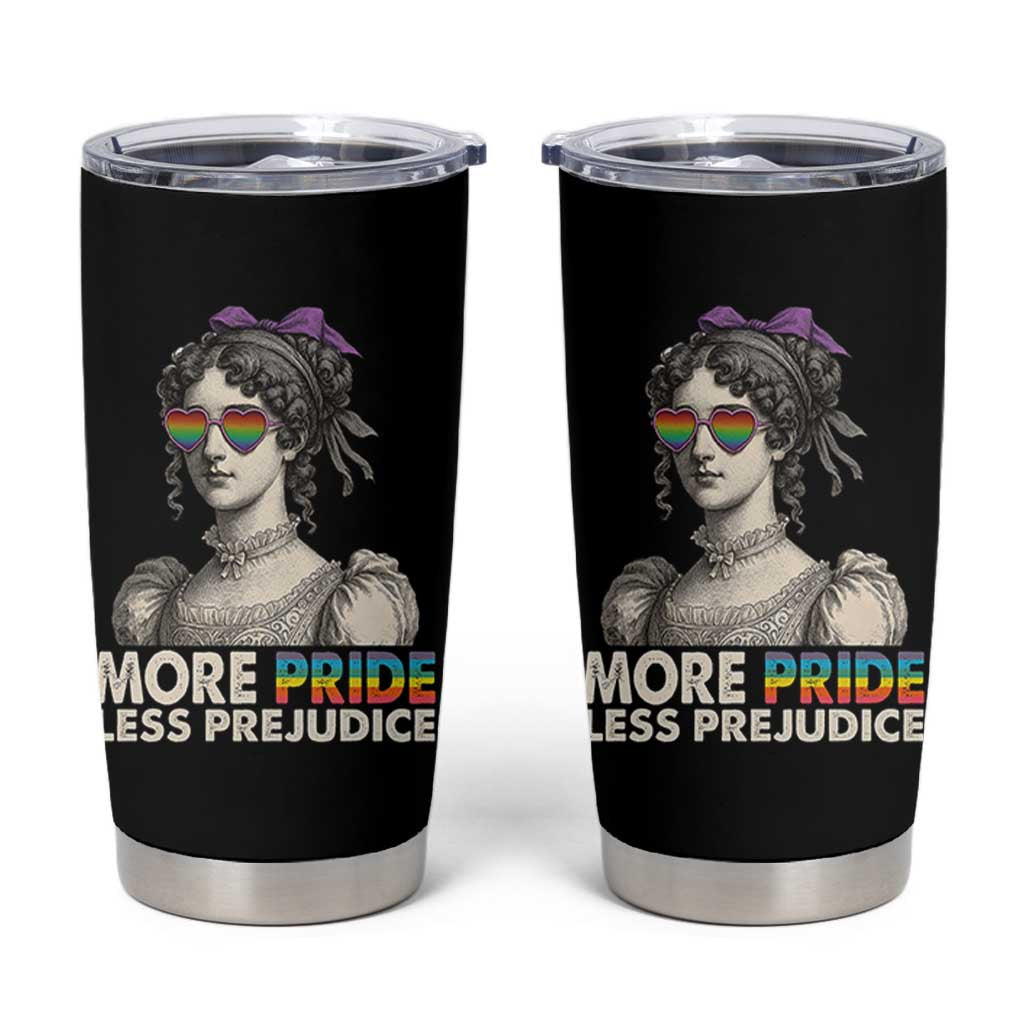 More Pride Less Prejudice Tumbler Cup LGBTQ Proud Ally Pride Month - Wonder Print Shop