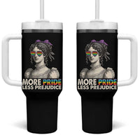 More Pride Less Prejudice Tumbler With Handle LGBTQ Proud Ally Pride Month - Wonder Print Shop