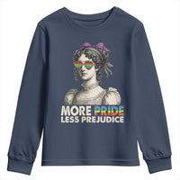 More Pride Less Prejudice Youth Sweatshirt LGBTQ Proud Ally Pride Month - Wonder Print Shop