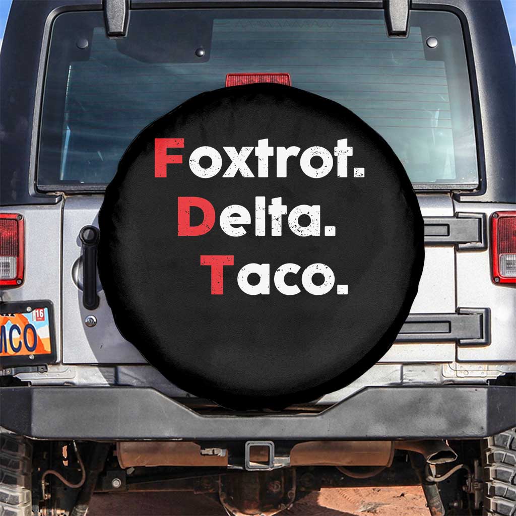 Foxtrot Delta Taco Spare Tire Cover Subtle FDT Resist - Wonder Print Shop