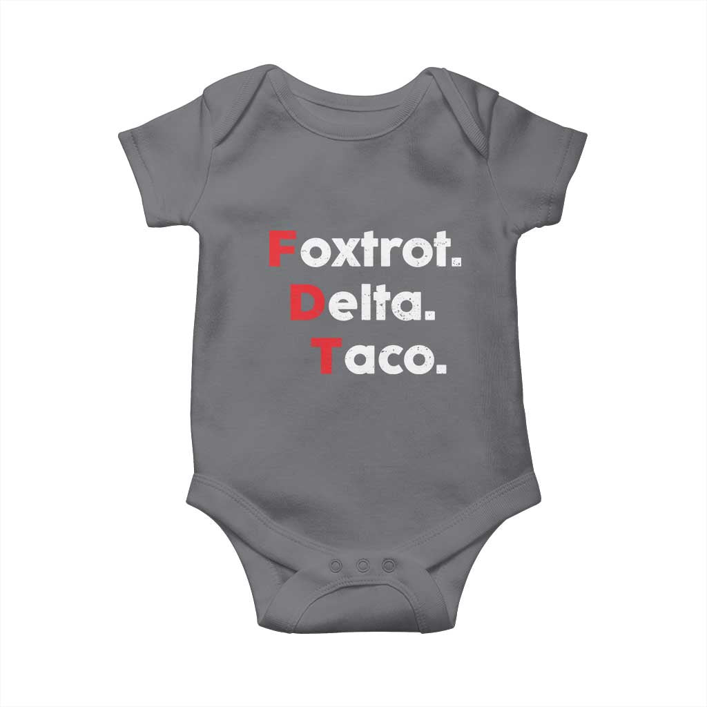 Foxtrot Delta Taco Baby Onesie Subtle FDT Resist - Wonder Print Shop