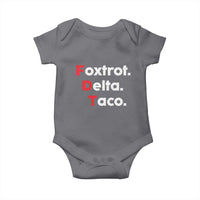 Foxtrot Delta Taco Baby Onesie Subtle FDT Resist - Wonder Print Shop