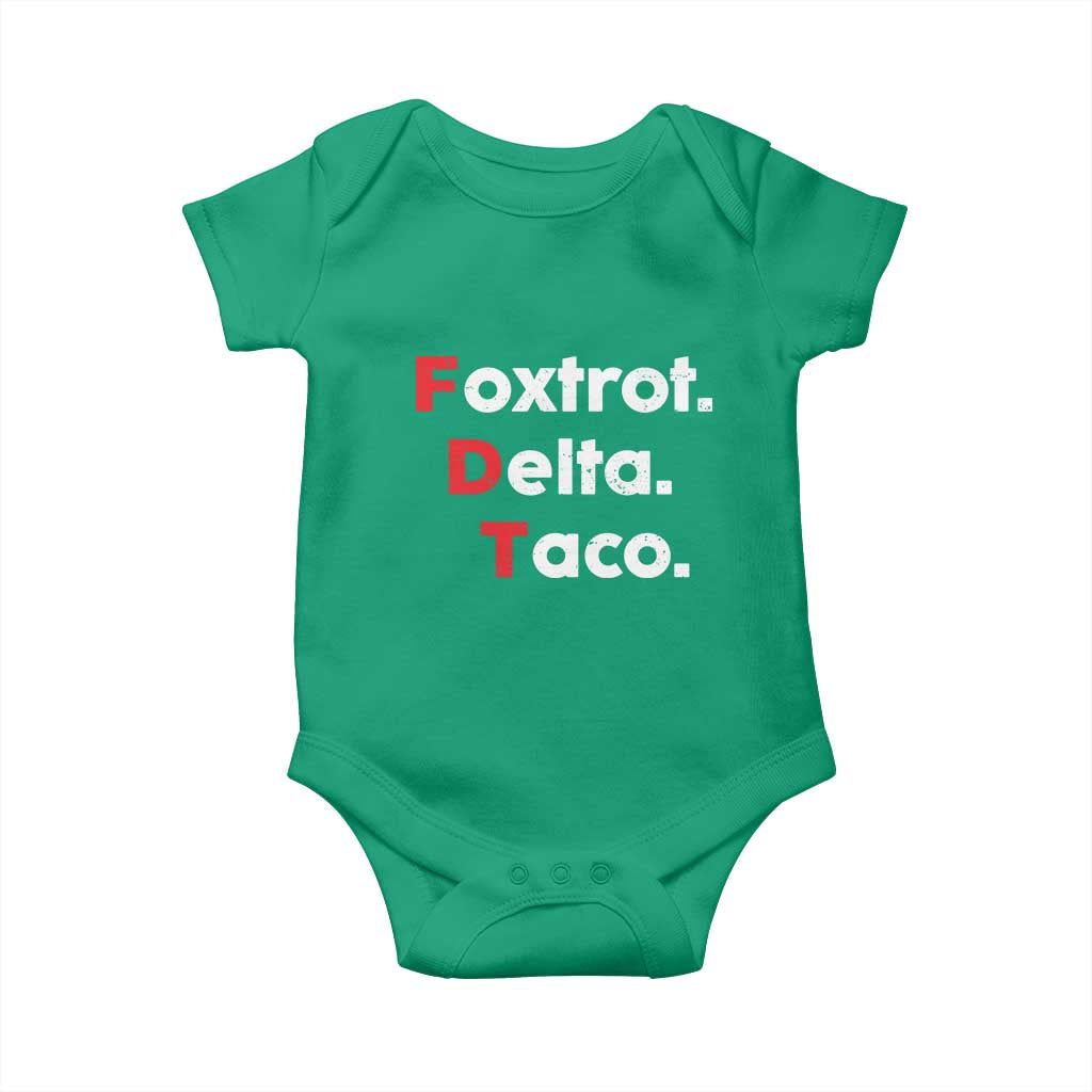 Foxtrot Delta Taco Baby Onesie Subtle FDT Resist - Wonder Print Shop