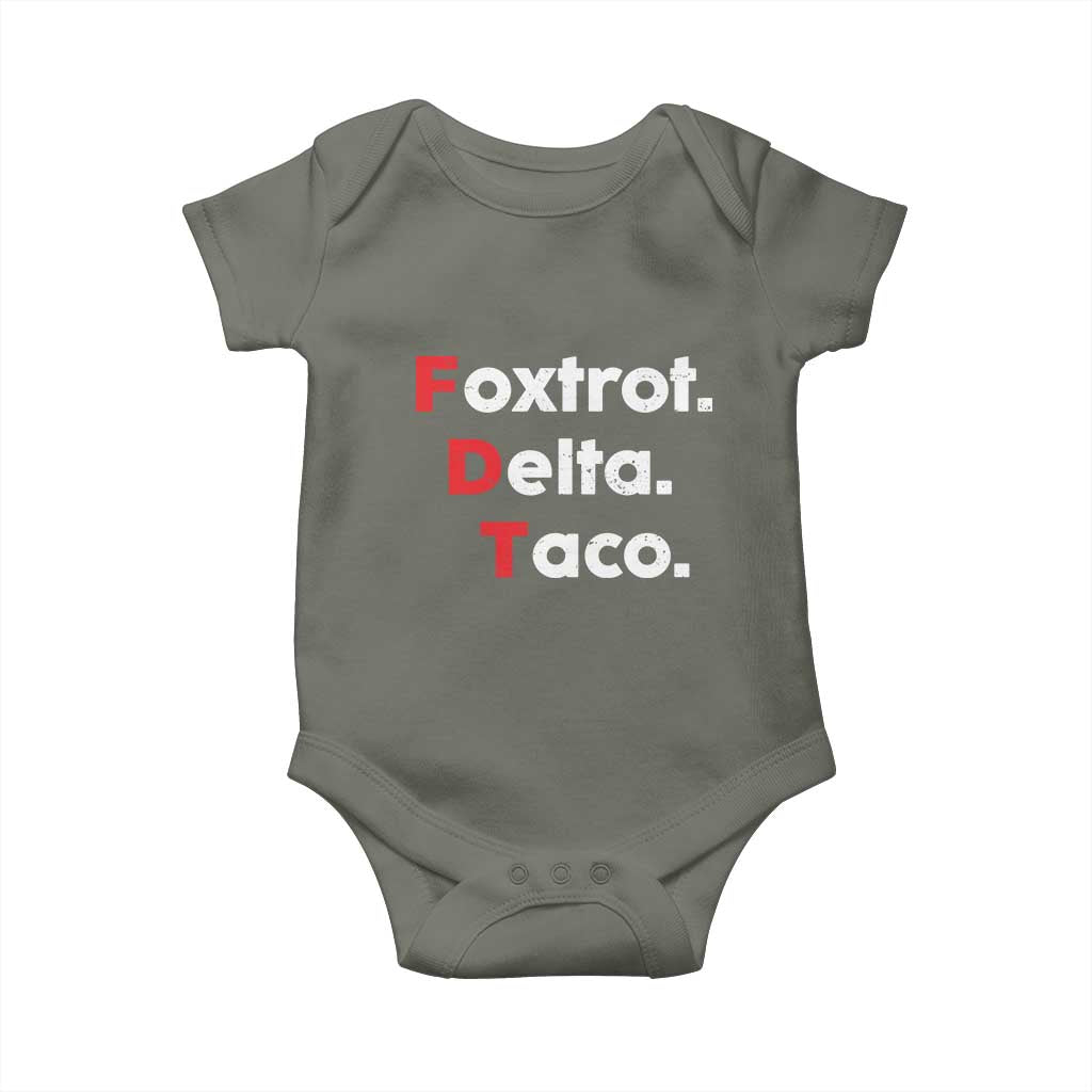 Foxtrot Delta Taco Baby Onesie Subtle FDT Resist - Wonder Print Shop