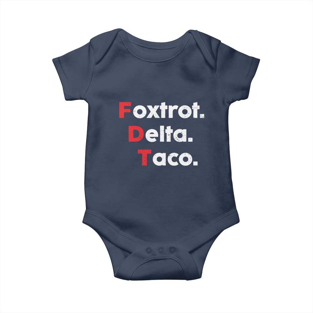 Foxtrot Delta Taco Baby Onesie Subtle FDT Resist - Wonder Print Shop