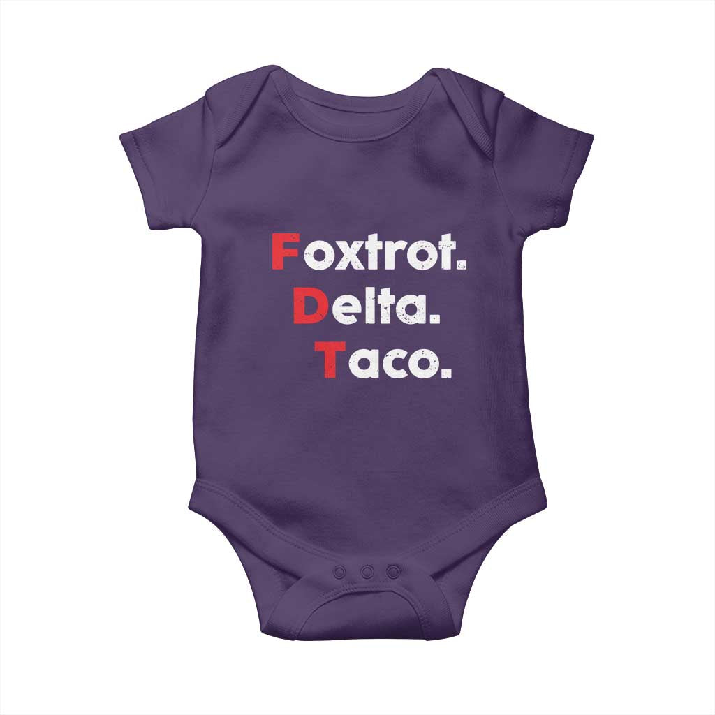 Foxtrot Delta Taco Baby Onesie Subtle FDT Resist - Wonder Print Shop