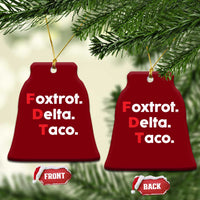 Foxtrot Delta Taco Ceramic Ornament Subtle FDT Resist - Wonder Print Shop