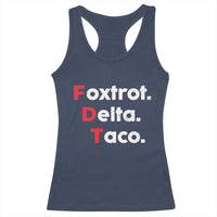 Foxtrot Delta Taco Racerback Tank Top Subtle FDT Resist - Wonder Print Shop