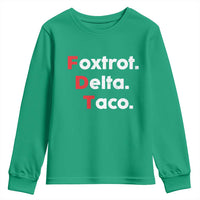 Foxtrot Delta Taco Youth Sweatshirt Subtle FDT Resist - Wonder Print Shop