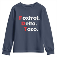 Foxtrot Delta Taco Youth Sweatshirt Subtle FDT Resist - Wonder Print Shop