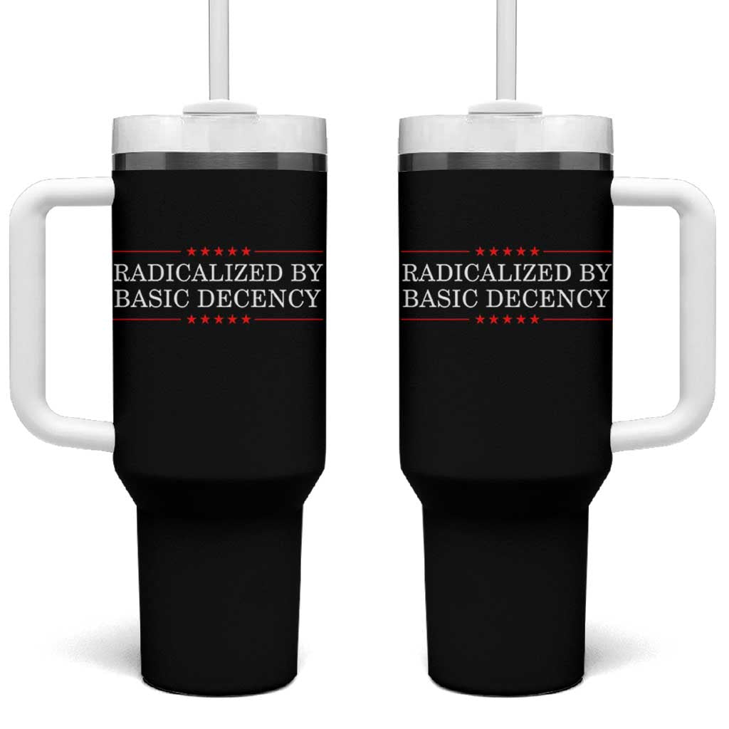 Radicalized By Basic Decency Tumbler With Handle Feminist Activist Protest - Wonder Print Shop