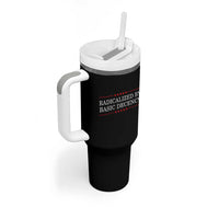 Radicalized By Basic Decency Tumbler With Handle Feminist Activist Protest - Wonder Print Shop