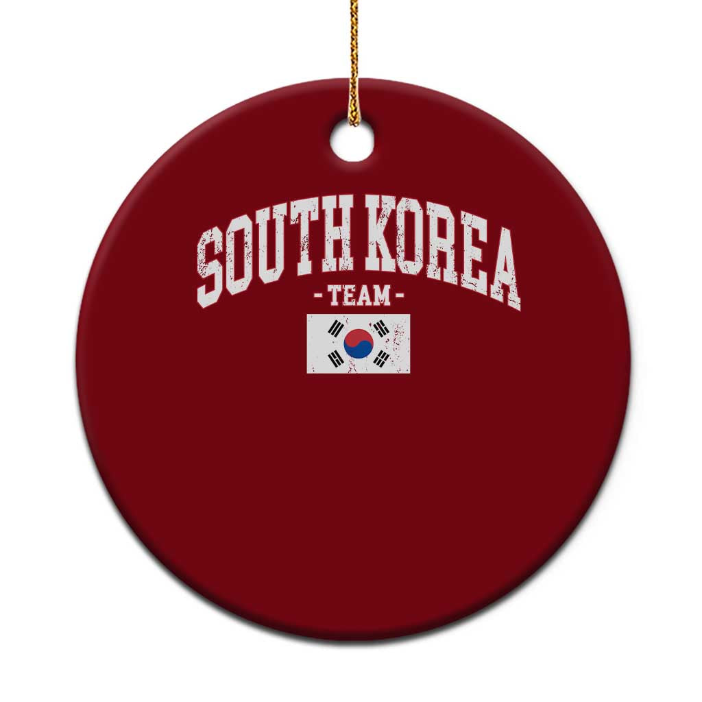 South Korea National Team Ceramic Ornament Retro Vintage Sport Varsity Korean Flag