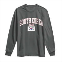 South Korea National Team Long Sleeve Shirt Retro Vintage Sport Varsity Korean Flag