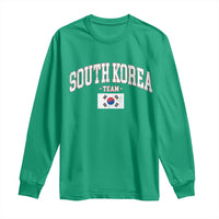 South Korea National Team Long Sleeve Shirt Retro Vintage Sport Varsity Korean Flag
